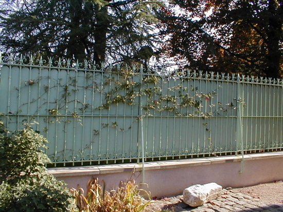 Photo de clôture avec frise et tôle festonnée
